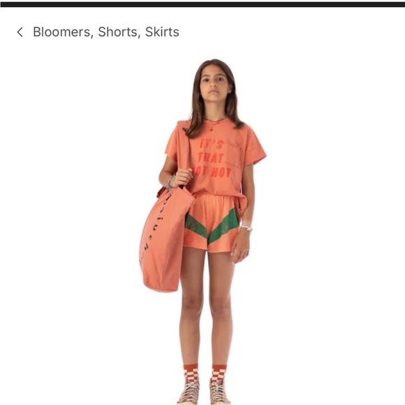 Piupiuchick Peach and Green Terry Cloth Shorts - Picture 3 of 7